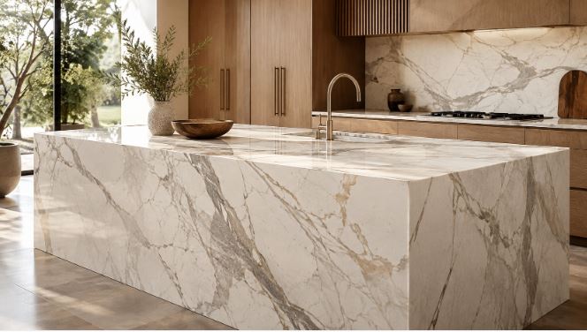 Marble Kitchen Island